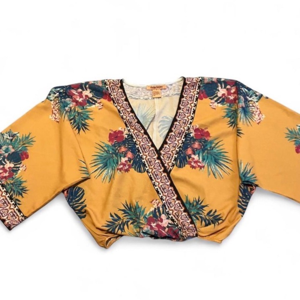 Flying‎ Tomato Mustard Floral Blouse